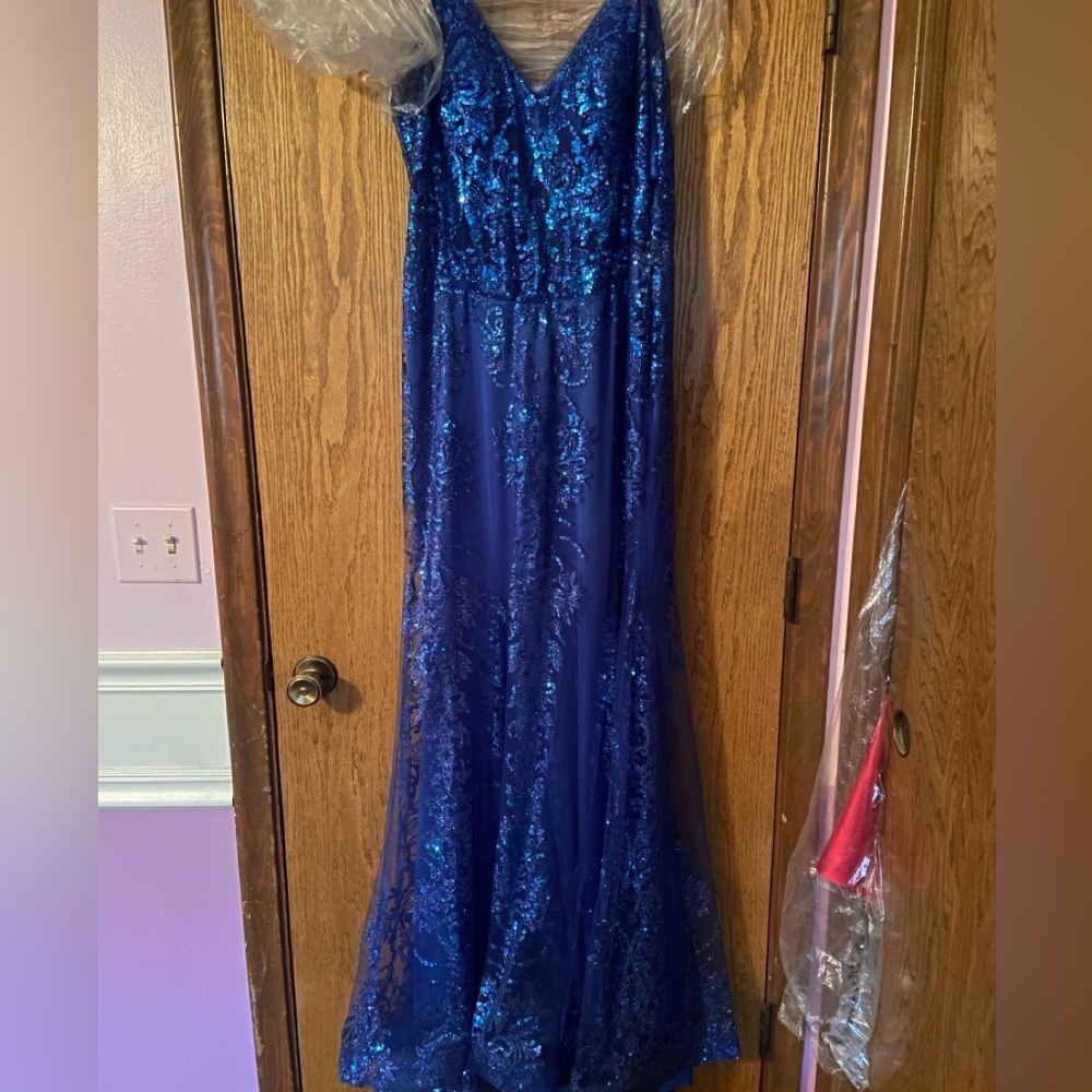 Cinderella Divine Royal Blue Sequin Dress